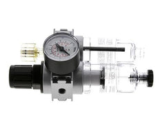 FRL 2-Part G1/8'' 700 l/min 0.2-6.0bar/3-87psi Semi-Auto 40 mm Pressure Gauge Polycarbonate Multifix 0