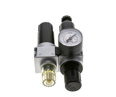 FRL 2-Part G1/4'' 700 l/min 0.5-10.0bar/7-145psi Semi-Auto 40 mm Pressure Gauge Metal Multifix 0