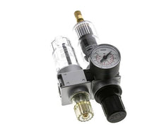 FRL 2-Part G1/4'' 700 l/min 0.2-6.0bar/3-87psi Auto 40 mm Pressure Gauge Polycarbonate Multifix 0