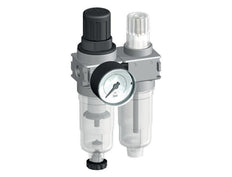 FRL 2-Part G1/4'' 700 l/min 0.2-6.0bar/3-87psi Semi-Auto 40 mm Pressure Gauge Polycarbonate Multifix 0