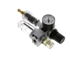 FRL 2-Part G1/4'' 700 l/min 0.5-10.0bar/7-145psi Auto 40 mm Pressure Gauge Polycarbonate Multifix 0