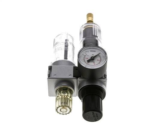 FRL 2-Part G1/4'' 700 l/min 0.5-10.0bar/7-145psi Auto 40 mm Pressure Gauge Polycarbonate Multifix 0