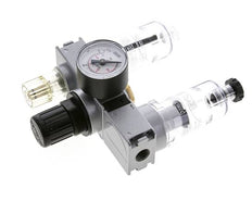 FRL 3-Part G1/4'' 750 l/min 0.5-10.0bar/7-145psi Semi-Auto 40 mm Pressure Gauge Polycarbonate Multifix 0