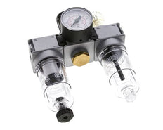 FRL 3-Part G1/8'' 750 l/min 0.2-6.0bar/3-87psi Semi-Auto 40 mm Pressure Gauge Polycarbonate Multifix 0