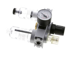 FRL 3-Part G1/4'' 750 l/min 0.5-10.0bar/7-145psi Semi-Auto 40 mm Pressure Gauge Polycarbonate Multifix 0
