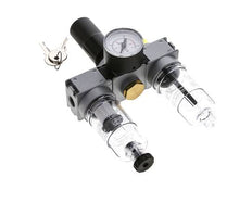 FRL 3-Part G1/4'' 750 l/min 0.5-10.0bar/7-145psi Semi-Auto 40 mm Pressure Gauge Cylinder Lock Polycarbonate Multifix 0