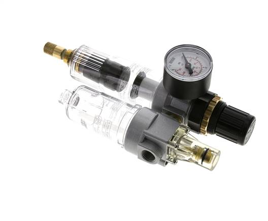 FRL 2-Part G1/4'' 350 l/min 0.5-16.0bar/7-232psi Auto Polycarbonate Standard 0