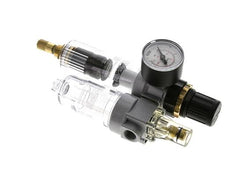 FRL 2-Part G1/4'' 350 l/min 0.5-10.0bar/7-145psi Auto Polycarbonate Standard 0