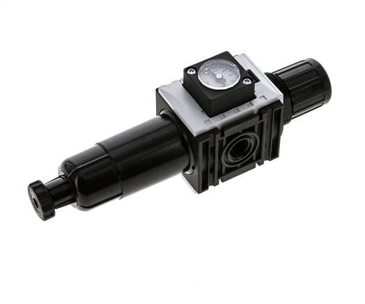 Filter-Regulator G1/4'' 1000 l/min 0.5-8.0bar/7-116psi Semi-Auto Metal Futura 0