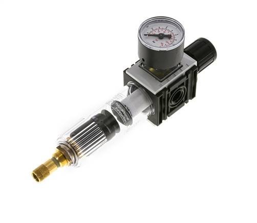 Filter-Regulator G1/4'' 1000 l/min 0.5-8.0bar/7-116psi Auto 40 mm Pressure Gauge Polycarbonate Futura 0