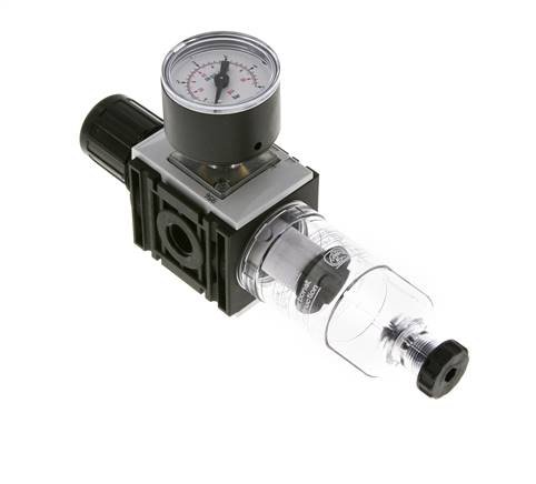 Filter-Regulator G1/4'' 1000 l/min 0.2-4.0bar/3-58psi Semi-Auto 40 mm Pressure Gauge Polycarbonate Futura 0