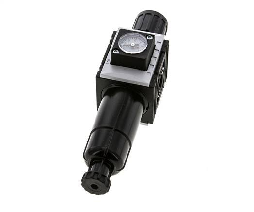 Filter-Regulator G1/4'' 1000 l/min 0.5-8.0bar/7-116psi Semi-Auto Metal Futura 0