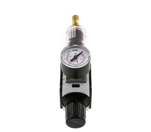 Filter-Regulator G1/4'' 1000 l/min 0.2-4.0bar/3-58psi Auto 40 mm Pressure Gauge Polycarbonate Futura 0