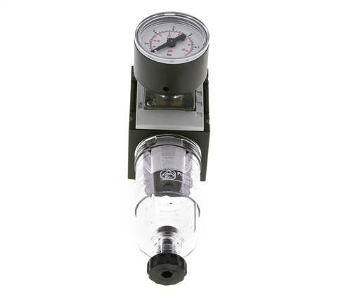 Filter-Regulator G1/4'' 1000 l/min 0.2-4.0bar/3-58psi Semi-Auto 40 mm Pressure Gauge Polycarbonate Futura 0