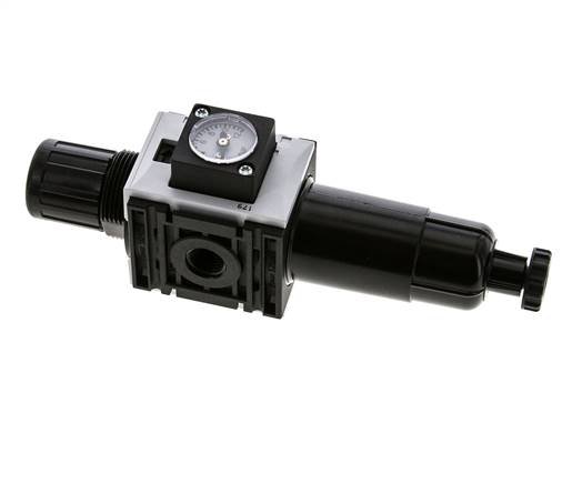 Filter-Regulator G1/4'' 1000 l/min 0.5-8.0bar/7-116psi Semi-Auto Metal Futura 0