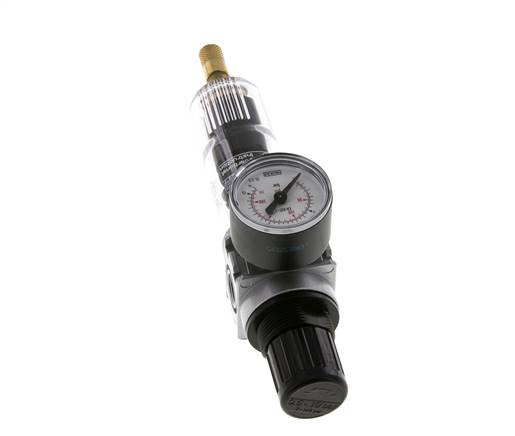 Filter-Regulator G1/4'' 1450 l/min 0.5-10.0bar/7-145psi Auto 40 mm Pressure Gauge Polycarbonate Multifix 0