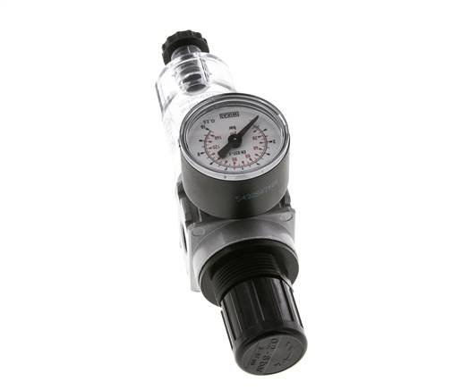 Filter-Regulator G1/4'' 1450 l/min 0.2-6.0bar/3-87psi Semi-Auto 40 mm Pressure Gauge Polycarbonate Multifix 0