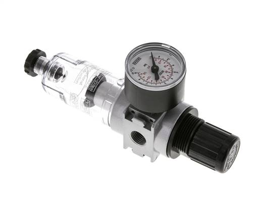 Filter-Regulator G1/4'' 1450 l/min 0.2-6.0bar/3-87psi Semi-Auto 40 mm Pressure Gauge Polycarbonate Multifix 0