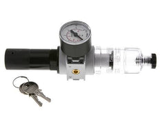 Filter-Regulator G1/8'' 1450 l/min 0.1-3.0bar/1-44psi Semi-Auto 40 mm Pressure Gauge Cylinder Lock Polycarbonate Multifix 0