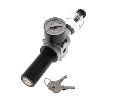 Filter-Regulator G1/8'' 1450 l/min 0.5-10.0bar/7-145psi Semi-Auto 40 mm Pressure Gauge Cylinder Lock Polycarbonate Multifix 0