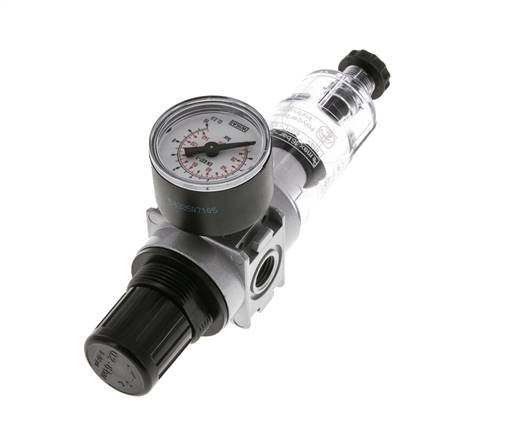 Filter-Regulator G1/4'' 1450 l/min 0.2-6.0bar/3-87psi Semi-Auto 40 mm Pressure Gauge Polycarbonate Multifix 0