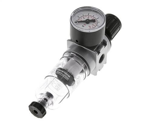 Filter-Regulator G1/4'' 1450 l/min 0.2-6.0bar/3-87psi Semi-Auto 40 mm Pressure Gauge Polycarbonate Multifix 0