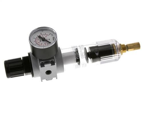 Filter-Regulator G1/8'' 1450 l/min 0.2-6.0bar/3-87psi Auto 40 mm Pressure Gauge Polycarbonate Multifix 0