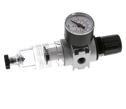 Filter-Regulator G1/4'' 1450 l/min 0.2-6.0bar/3-87psi Semi-Auto 40 mm Pressure Gauge Polycarbonate Multifix 0