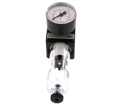 Filter-Regulator G3/8'' 1600 l/min 0.5-10.0bar/7-145psi Semi-Auto Polycarbonate Multifix 1