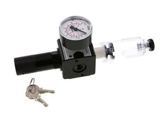Filter-Regulator G1/4'' 1600 l/min 0.2-6.0bar/3-87psi Semi-Auto Cylinder Lock Polycarbonate Multifix 1