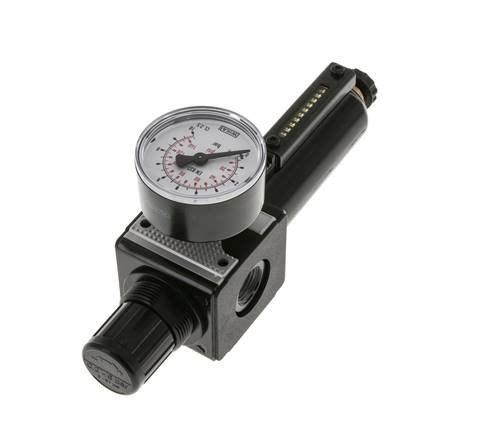 Filter-Regulator G3/8'' 1600 l/min 0.2-6.0bar/3-87psi Semi-Auto Metal Multifix 1