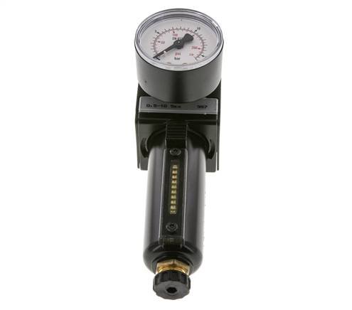 Filter-Regulator G3/8'' 1600 l/min 0.5-10.0bar/7-145psi Semi-Auto Metal Multifix 1