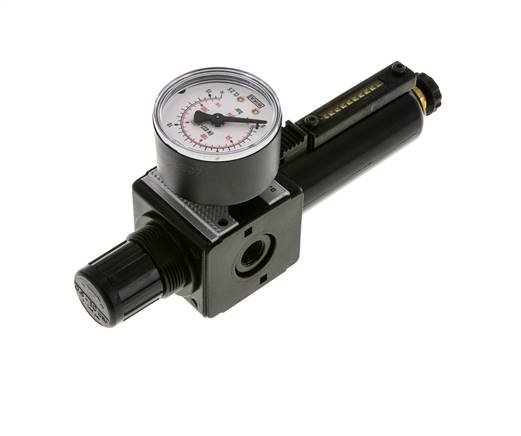 Filter-Regulator G1/4'' 1600 l/min 0.5-10.0bar/7-145psi Semi-Auto Metal Multifix 1