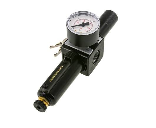 Filter-Regulator G3/8'' 1600 l/min 0.5-10.0bar/7-145psi Semi-Auto Cylinder Lock Metal Multifix 1