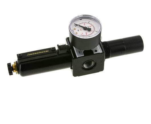 Filter-Regulator G3/8'' 1600 l/min 0.5-10.0bar/7-145psi Semi-Auto Cylinder Lock Metal Multifix 1