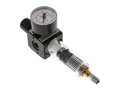 Filter-Regulator G1/4'' 1600 l/min 0.5-10.0bar/7-145psi Auto (Closed Without Pressure) Polycarbonate Multifix 1