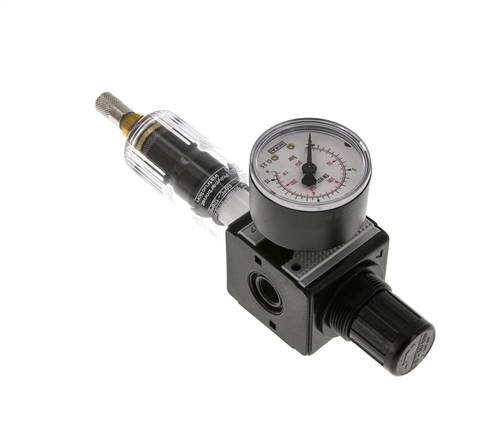 Filter-Regulator G1/4'' 1600 l/min 0.5-10.0bar/7-145psi Auto (Closed Without Pressure) Polycarbonate Multifix 1