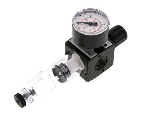 Filter-Regulator G3/8'' 1600 l/min 0.5-10.0bar/7-145psi Semi-Auto Polycarbonate Multifix 1