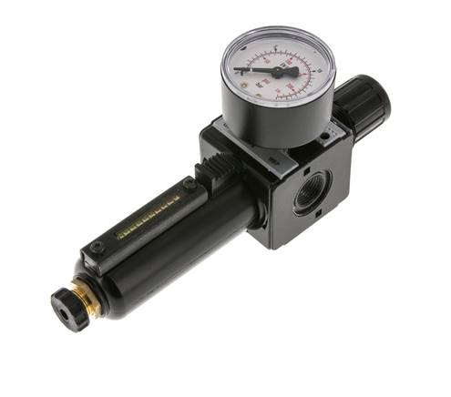 Filter-Regulator G3/8'' 1600 l/min 0.5-10.0bar/7-145psi Semi-Auto Metal Multifix 1