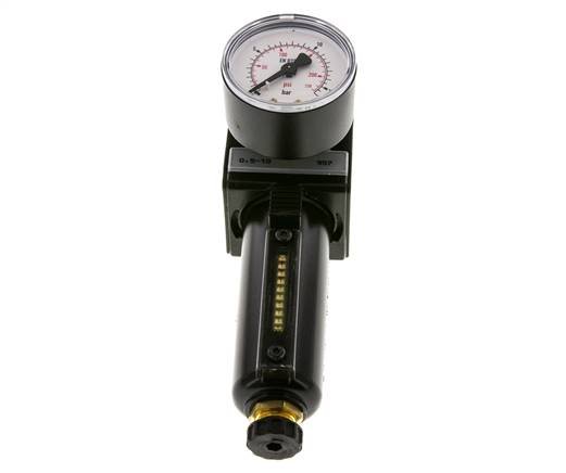 Filter-Regulator G1/4'' 1600 l/min 0.5-10.0bar/7-145psi Semi-Auto Metal Multifix 1