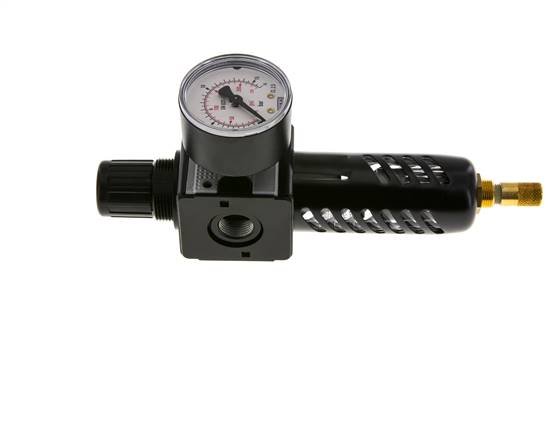 Filter-Regulator G3/8'' 1600 l/min 0.5-10.0bar/7-145psi Auto Protective Cage Polycarbonate Multifix 1