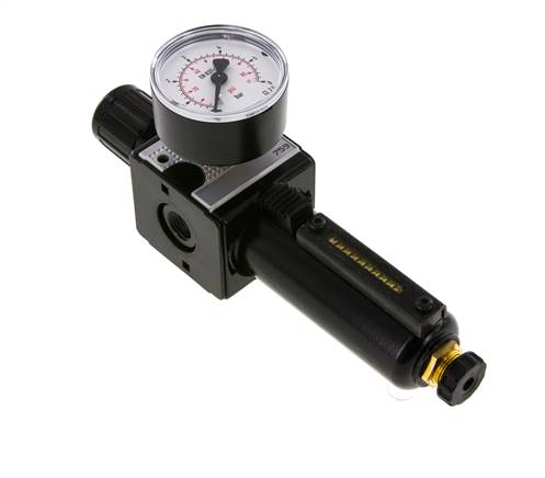 Filter-Regulator G1/4'' 1600 l/min 0.1-3.0bar/1-44psi Semi-Auto Metal Multifix 1