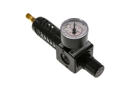 Filter-Regulator G3/8'' 1600 l/min 0.5-10.0bar/7-145psi Auto Protective Cage Polycarbonate Multifix 1