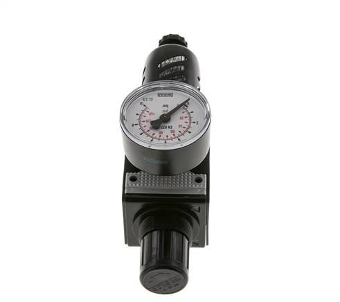 Filter-Regulator G1/4'' 1600 l/min 0.2-6.0bar/3-87psi Semi-Auto Protective Cage Polycarbonate Multifix 1