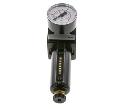 Filter-Regulator G1/4'' 1600 l/min 0.2-6.0bar/3-87psi Semi-Auto Metal Multifix 1