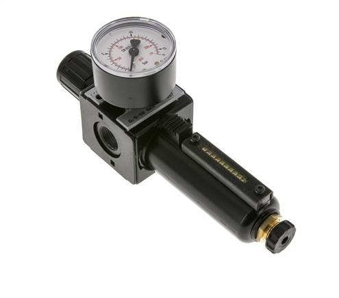 Filter-Regulator G3/8'' 1600 l/min 0.5-10.0bar/7-145psi Semi-Auto Metal Multifix 1