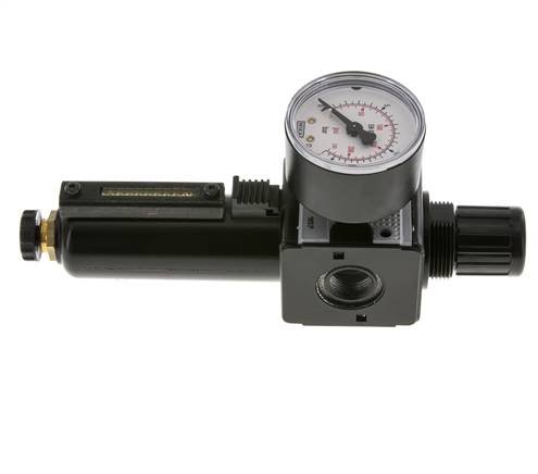 Filter-Regulator G3/8'' 1600 l/min 0.5-10.0bar/7-145psi Semi-Auto Metal Multifix 1