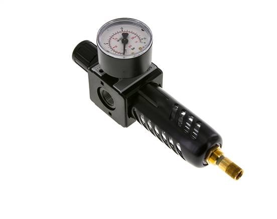 Filter-Regulator G3/8'' 1600 l/min 0.5-10.0bar/7-145psi Auto Protective Cage Polycarbonate Multifix 1