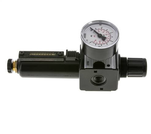 Filter-Regulator G1/4'' 1600 l/min 0.2-6.0bar/3-87psi Semi-Auto Metal Multifix 1