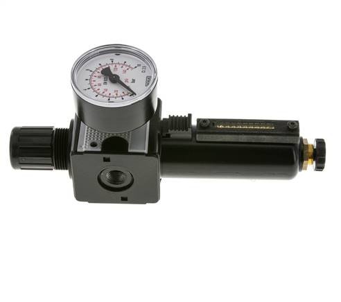 Filter-Regulator G1/4'' 1600 l/min 0.2-6.0bar/3-87psi Semi-Auto Metal Multifix 1